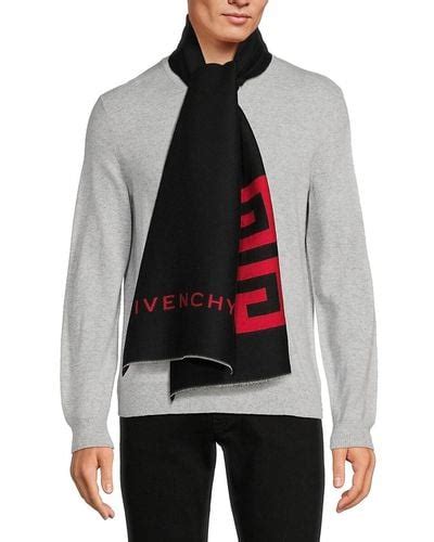 givenchy red wool blend scarf|Givenchy Logo Wool Blend Scarf on SALE .